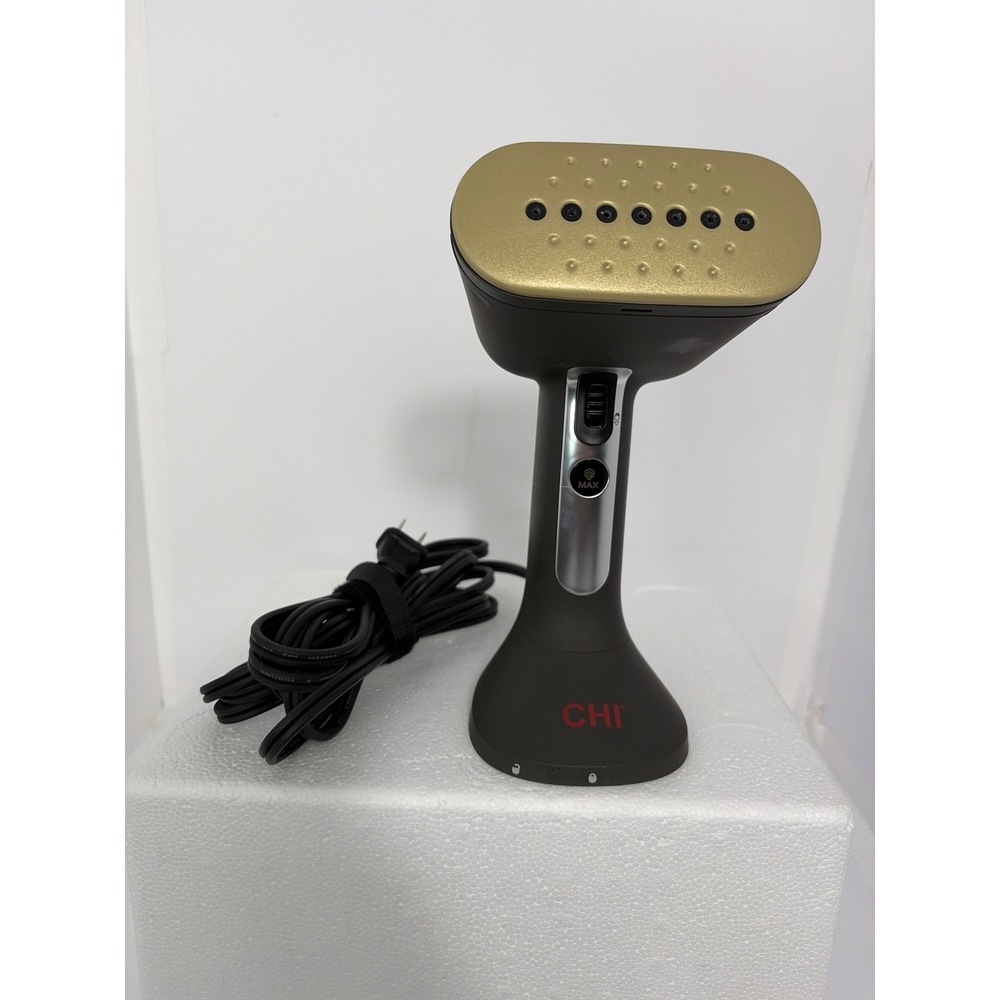 CHI Handheld Garment Steamer 11590 Charcoal Grey Gold Titanium Ceramic missing